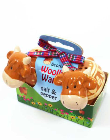 Highland Cow Wolly Ware Salt and Pepper Set
