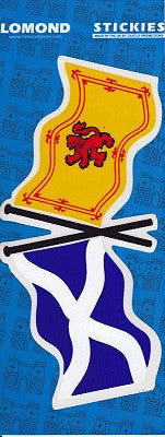 Saltire & Rampont Lion Flag Sticker