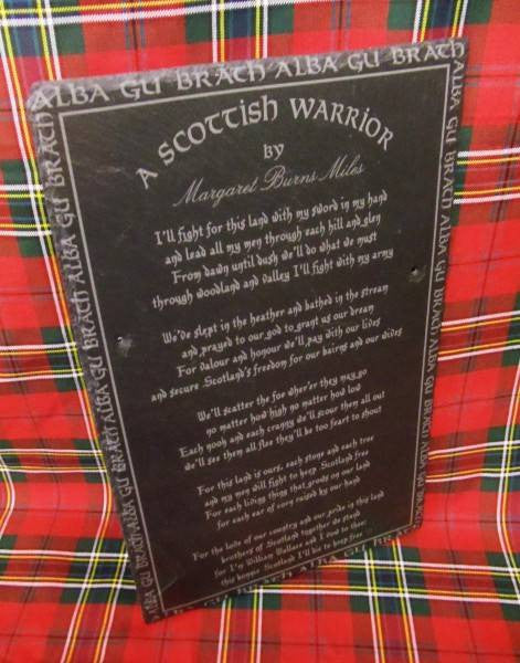 Scottish Poem Slate by Margaret Burns Miles