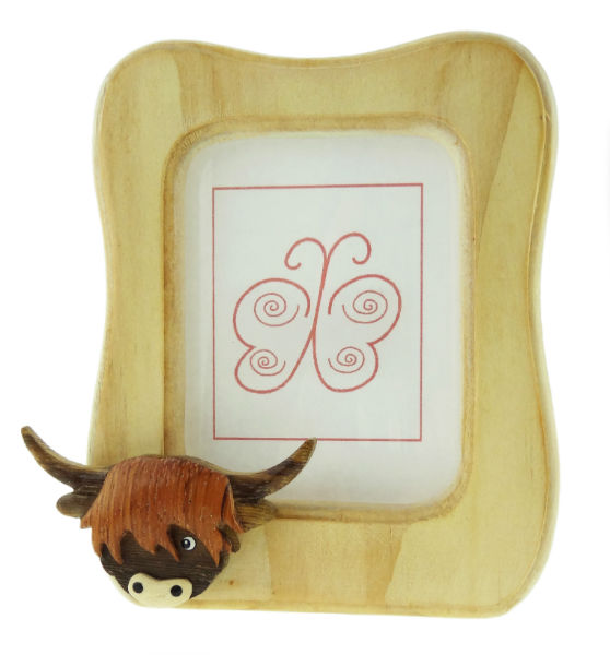 Wooden Cow Photo Frame