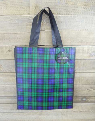 Black Watch Tartan Scottish Reusable Shopping Bag