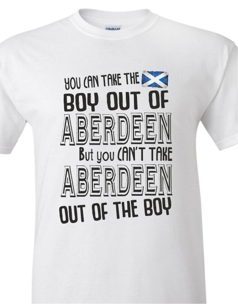 You Can Take The Boy Out Of Aberdeen Adult T-Shirt