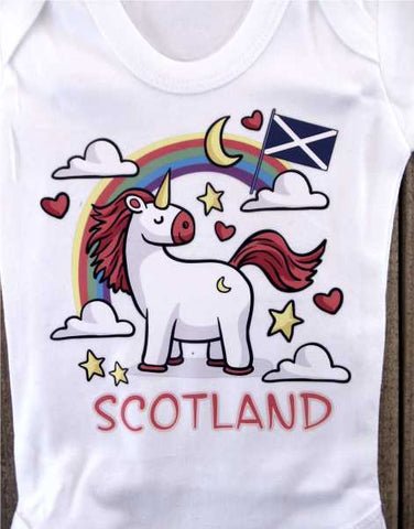 Scotland Unicorn Baby Grow