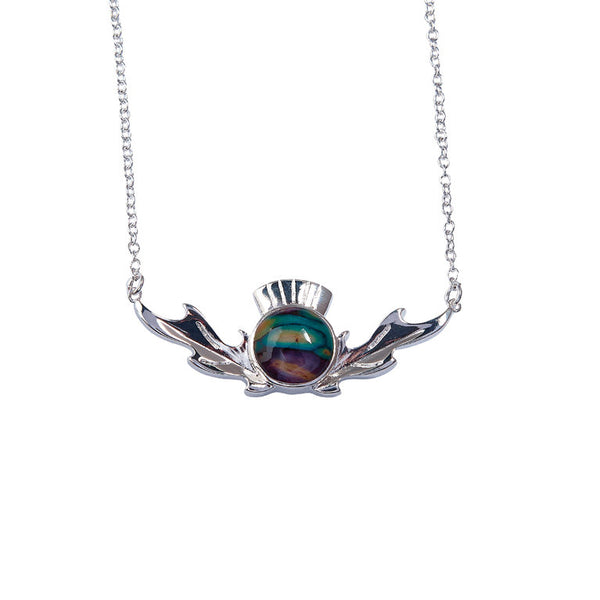 Thistle Silver Plated Heathergem Necklace