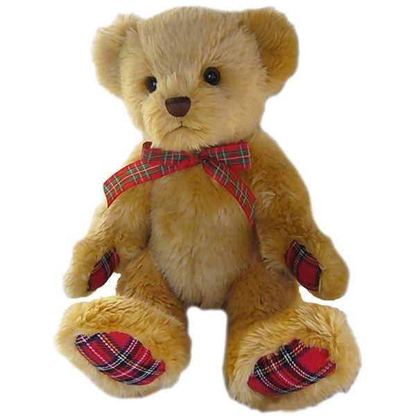 Musical Teddy Bear In Clan Tartan - Scotland-The Brave Piper, Made In Scotland