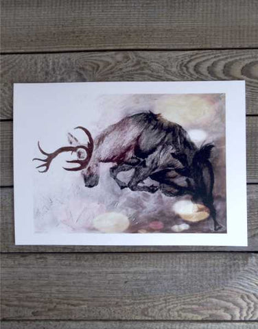 "Highland Stag" Print by Margaret Burns Miles