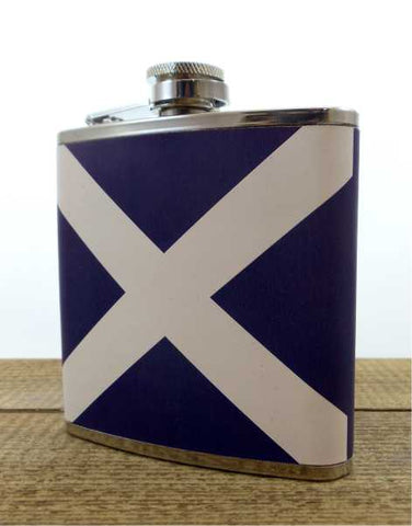 Saltire/St Andrew's Cross Hip Flask 6oz