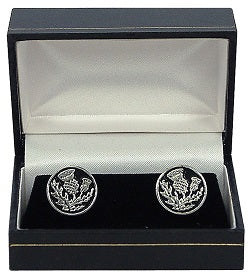 Thistle Pewter Cuff Links